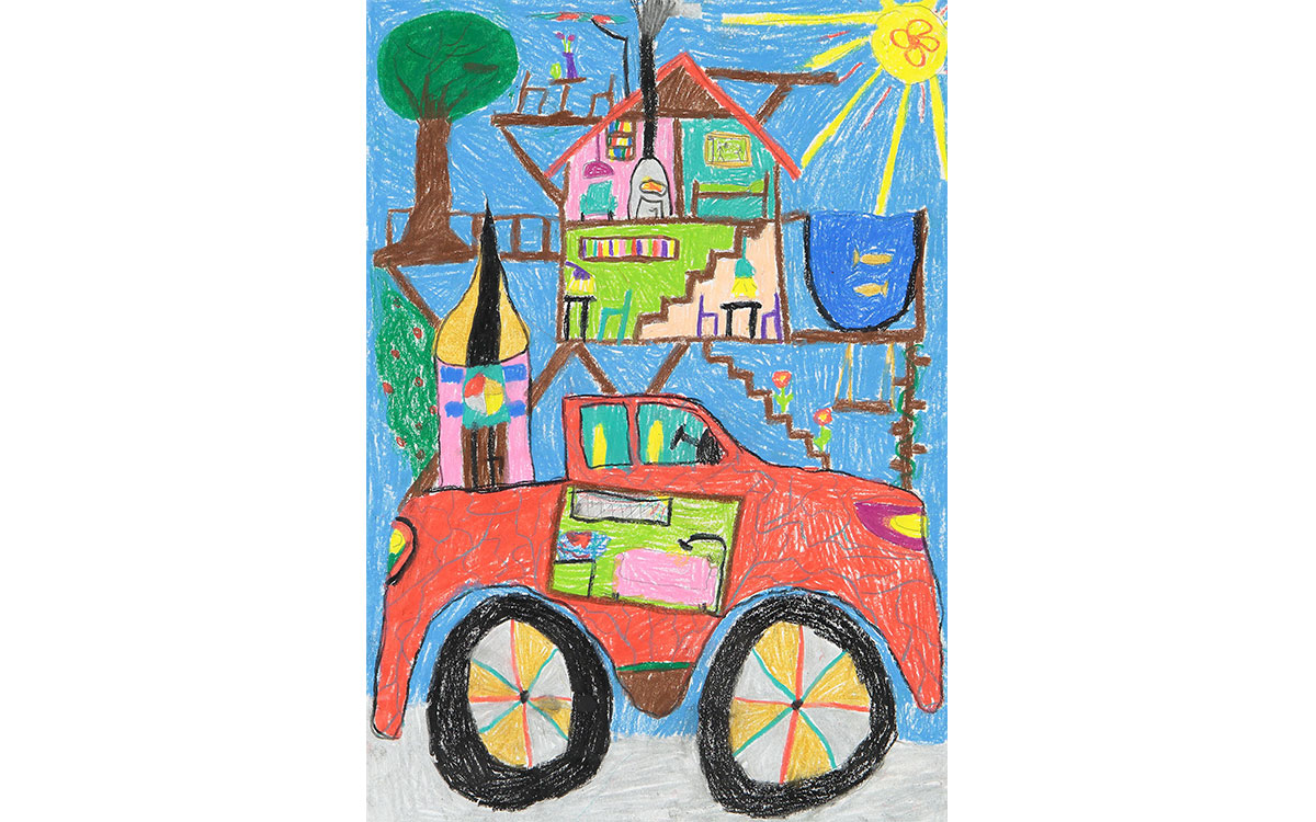 „Mobilhome“, Xaver, 8 Jahre, aus Scheidegg, Bild eingereicht bei der Volksbank Lindenberg eG, ©BVR<br>3. Platz / Altersgruppe 1