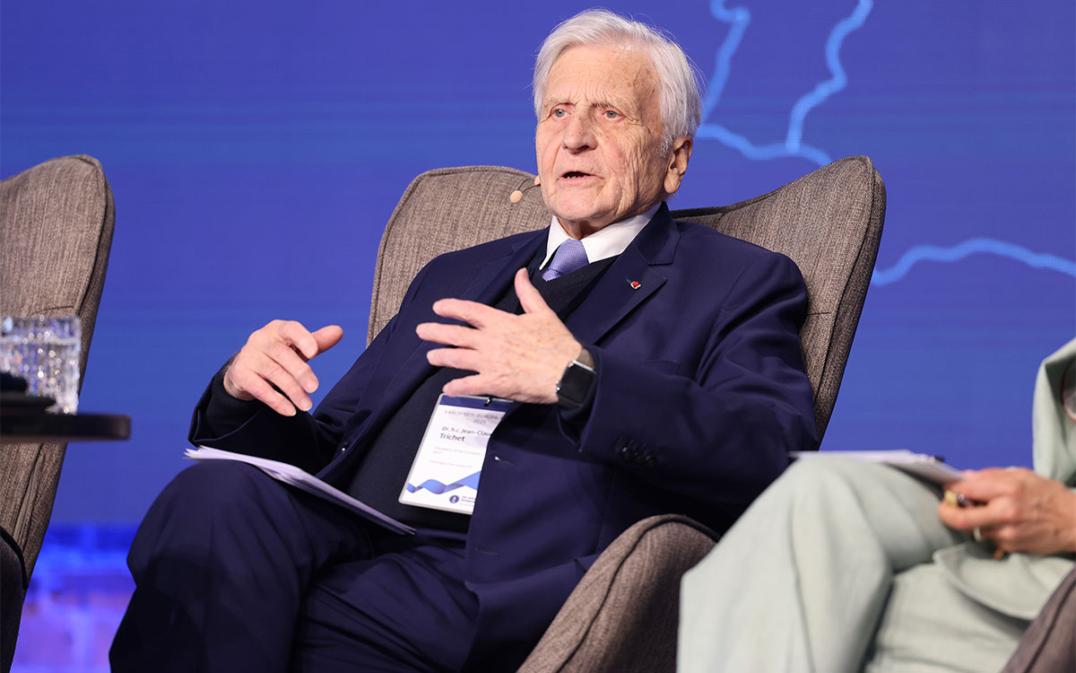 Der ehemalige EZB-Präsident Jean-Claude Trichet beim Europa-Forum.