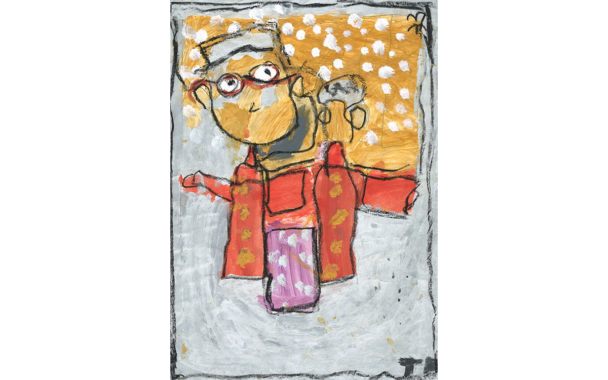 „Vor dem Spiegel“, Thees, 8 Jahre aus Itterbeck, eingereicht bei der Volksbank Niedergrafschaft eG &copy; BVR, 1. Platz, Altersgruppe 1