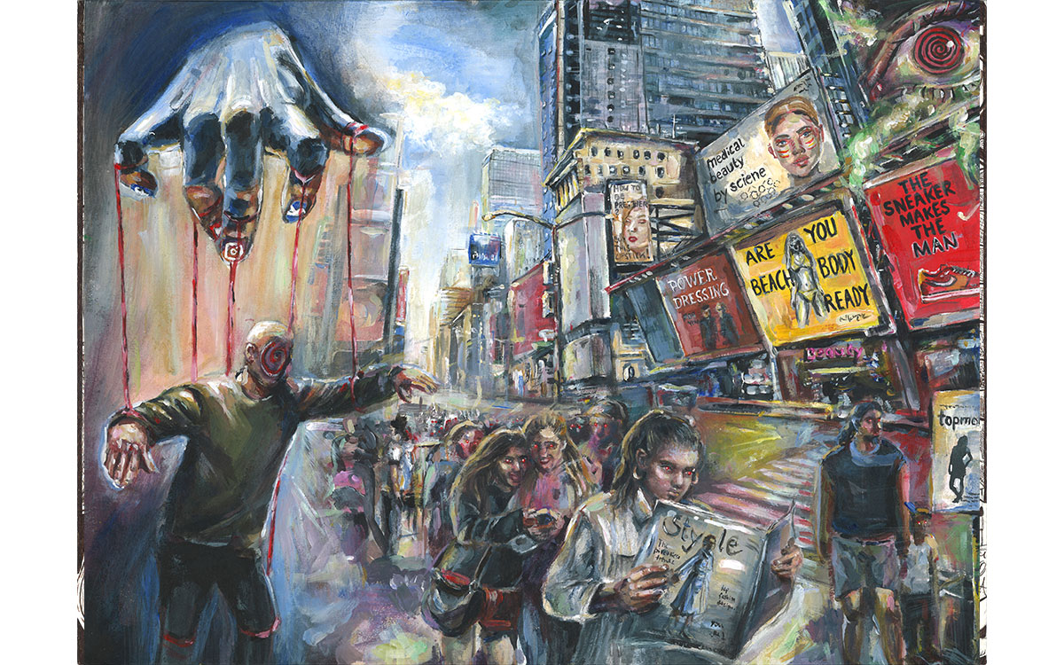 „Manipulation“, Lena, 17 Jahre aus Bischofsheim, eingereicht bei der der VR-Bank Main-Rhön eG &copy; BVR, 2. Platz, Altersgruppe 5